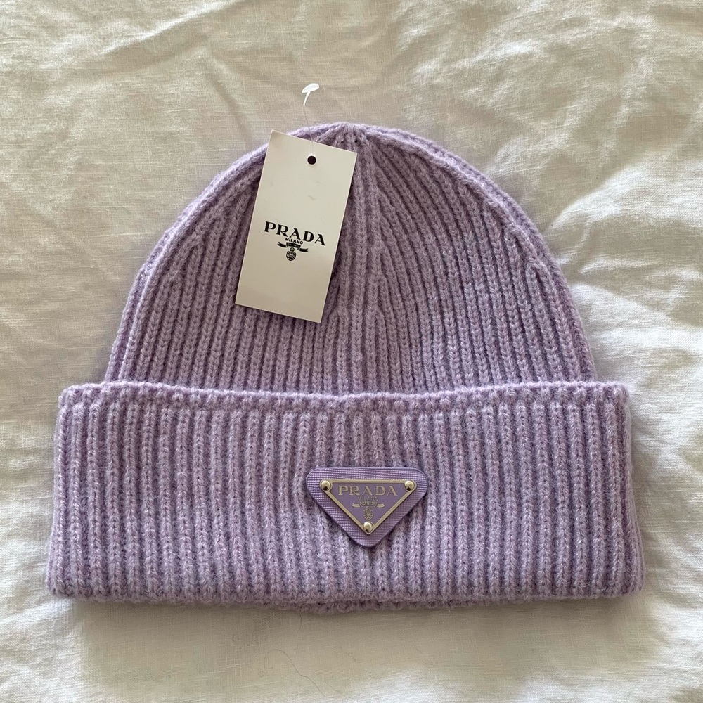 *Prada* purple knit toque